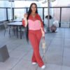 Womens Long-Sleeve Zip-Up Two-Piece Jacket
