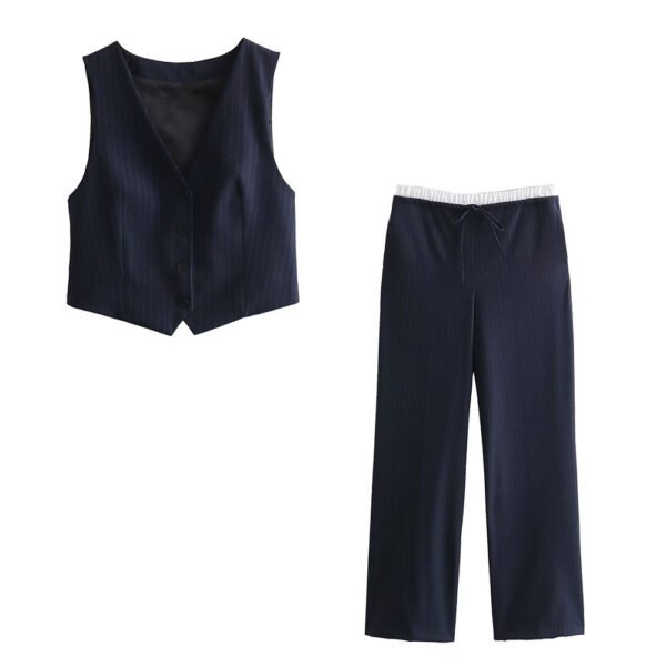 Two Sleeveless Tank Tops Sophisticated Casual Trousers