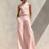 fcdf5904-c188-404f-bfe6-071edab44043.jpg Sleeveless Color-Block Wide-Leg Pants Set Womens Summer Casual Chic Two-Piece Outfit